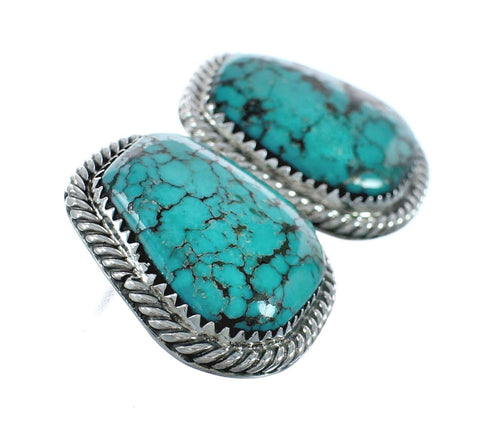 Native American Sterling Silver Turquoise Post Earrings JX130959